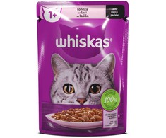 Konservuotas ėdalas katėms WHISKAS Adult, su lašiša, 85 g