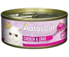 Aatas Cat Creamy vištiena&amp;Crab konservas katėms 80g