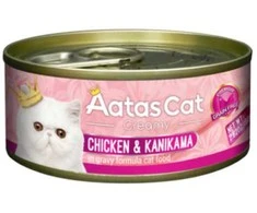 Aatas Cat Creamy vištiena&amp;Kanikama konservai katėms skard. 80g