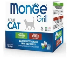 Monge Grilis konservuotas pašaras sterilizuotoms katėms mix su aviena/triušiena 85g x12
