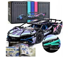 KONSTRUKCINIAI BLAKAI AUTOMOBILI LAMBO 1280 el FLUO LIGHTS TECHNIK 36 CM 1:14