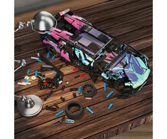 KONSTRUKCINIAI BLAKAI AUTOMOBILI LAMBO 1280 el FLUO LIGHTS TECHNIK 36 CM 1:14