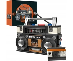 KONSTRUKCINIAI BLAKAI RETRO BOOM BOX RADIJO KASETĖS ĮRAŠYMAS 3D 168 EL