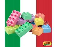 KONSTRUKCINIAI BLOKAI UNICO PASTEL BUCKET 2IN1 STATYBINĖ PLOKŠTE