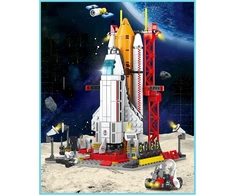 Konstrukciniai blokeliai Kalėdų Senelio dovana SPACE ROCKET 506 vnt.Cosmos
