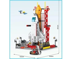 Konstrukciniai blokeliai Kalėdų Senelio dovana SPACE ROCKET 506 vnt.Cosmos