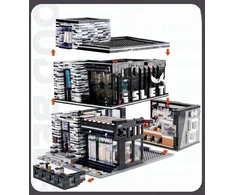 Konstrukciniai blokeliai Mould King 16042 Bar Pub su Led apšvietimu
