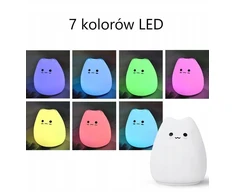 Kontext Naktinė lempa DLA DZIECI KOLOROWA KOT KOTEK LED