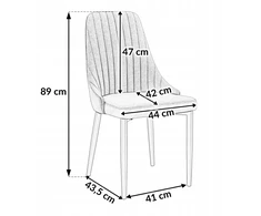 Kontrast Modernus juodas "velvet" stalas "glamour" stiliaus, 89 cm aukščio