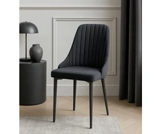 Kontrast Modernus juodas "velvet" stalas "glamour" stiliaus, 89 cm aukščio