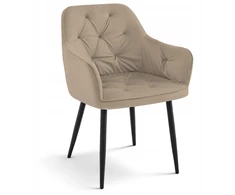 Kontrasto MINŠTA KĖDĖ FOTOŠAS VALGAMOSIS SVETAINE VELŪRAS JULIA III KT202 TAUPE BEIGE