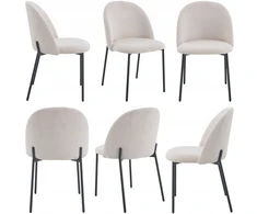 Kontrasto ŠIUOLAIKINĖ STILINGA KĖDĖ VIRTUVĖ VALGOMAS SVETAINE SVETAINE INES KT207 VELUTINIAI BEIGE