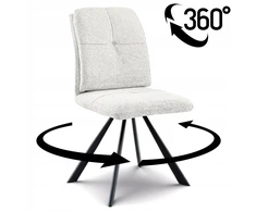 Kontrasto STILINGA KĖDĖ VIRTUVĖ VALGOMAS SVETAINE CHENIL KO221 SELENA SWIVEL BEIGE