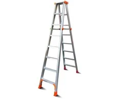 Kopėčios HERVIN EQUIPMENT, alium. dvipusės, sustiprintos, 2x8 pakopų, 2430 mm, CL-ST28