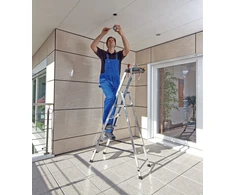 Kopėčios KRAUSE Secury, vienpusės, 5 pakopų, su įrankių laikikliu, darbinis aukštis 305cm