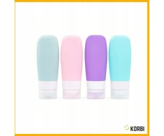 Korbi 4 x 60 ml kelioninių kosmetikos krepšelių rinkinys