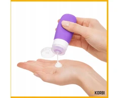 Korbi 4 x 60 ml kelioninių kosmetikos krepšelių rinkinys