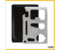 Korbi SURVIVAL CARD ESSENTIAL MINI MULTI TOOL KNIFE