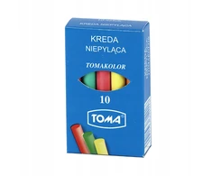 Kreda szkolna kolorowa TOMA 10 pałeczek OM-81201