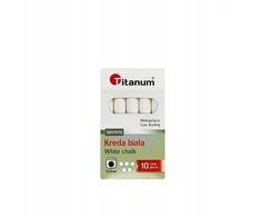 Kreda tablicowa szkolna Titanum 10 vnt. balta 10 mm