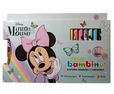 KREDKI BAMBINO Myszka Minnie GRUBE 18 Temperówka