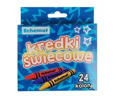 KREDKI ŚWIECOWE 24 ŻYWE KOLORY SCHEMAT SZKOLNE DLA DZIECKA WYTRZYMAŁE