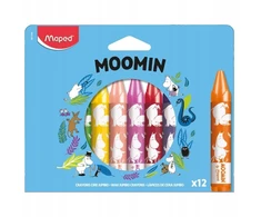 KREDKI ŚWIECOWE MUMINKI JUMBO 12SZT MAPED, MAPED