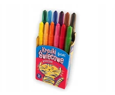 KREDKI TETISKI ŚWIECOWE WYKRĘC. 12 KOL.