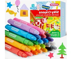 Kreidelės 24 vnt., šilkinės, susuktos, plaunamos, netoksiškos piešimui