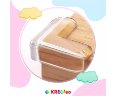KREOleo BALDŲ STALO KAMPŲ APSAUGA, SKAIRI, STIPRI KLIJAI 10Vnt 4*4*1,5cm