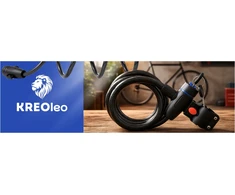 KREOleo DVIRAČIO UŽRAKTAS RAKTŲ UŽRAKTAS Tvirtas PLIENINIS DVIRAČIO kabelis