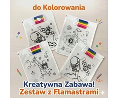 Krepšys Dažymo maišelis + žymekliai 22x18 cm kūrybinis rinkinys