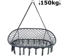 Krėslas-sūpynės 130x75m/maks.150kg tamsiai pilkas