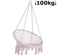 Krėslas-sūpynės Ø60cm/maks.100kg rusvai pilkas