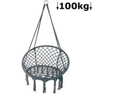 Krėslas-sūpynės Ø60cm/maks.100kg tamsiai pilkas