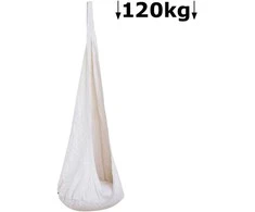 Krėslas-sūpynės Ø70cm H160cm maks.120kg/baltas