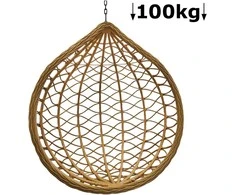 Krėslo-sūpynių krepšys CH-FC1071-5 W105xH118xØ70cm šviesiai rudas