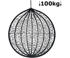Krėslo-sūpynių krepšys CH-FC1071B W105xH120xØ70cm juodas