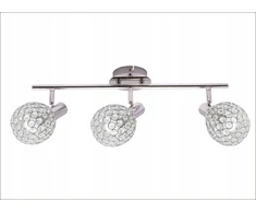 Krislamp LIKWIDACJA - Kinkiet KLARA 3 belka chrom kryształki E14 sidabrinė