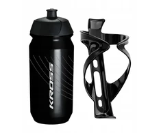 KROSS dviračio buteliukas 500ml su juodu BASKET 2in1 MTB BIKE SET