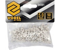 Kryžiukai glazūruotoms plytelėms T formos Vorel | 6mm, 50vnt,