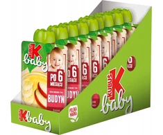 Kubuś Mikė Baby mousse vaisių desertinis bananų pudingas 9x100g