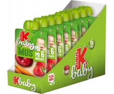 Kubuś Mikė Baby MUS obuolių braškių morkų 9x