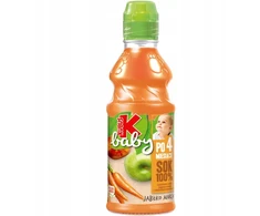 Kubuś Mikė Baby SOK 100% Obuolių morka 4m+ 300 ml