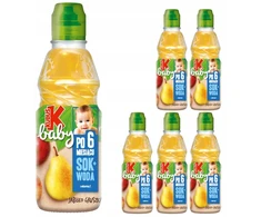 Kubuś Mikė kūdikių vanduo + sultys Obuolių kriaušių 300 ml Sveikos skanios sultys vaikams