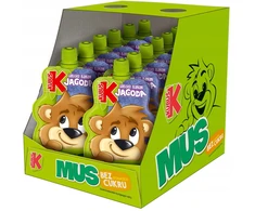 Kubuś Mikė mėlynių obuolių bananų putėsiai 12x100g