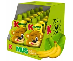 KUBUŚ vaisių putėsiai 100% bananų obuoliai 100 g x 12 vnt. VAIKAMS