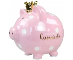 Kukartka SKARBONKA ŚWINKA DLA MAŁEJ KSIĘŻNICZKI MEGA Didelė ŚWINIA 21 cm