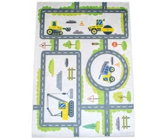 Kupdywan Dywan Dziecięcy Antypoślizgowy Plac BUDOWY Ulice Trasy 120x170