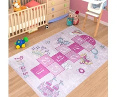 Kupdywan DYWAN Dziecięcy Gra w Klasy Księżniczka Motylki 160x230 DO PRANIA